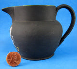 Wedgwood Black Basalt Kenlock Ware Jug Royal Visit Niagra Canada 1901 Pitcher
