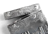 Sterling Silver Regency Card Case 1835 Hallmarked Castle Abbotsford Taylor and Parry