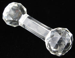 Crystal Cutlery Rest Victorian Faceted England 1860-1890s Table Accessory