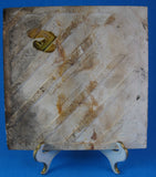 Gothic Majolica Tile English Mid Victorian Green Brown 1870s Decorative Tile