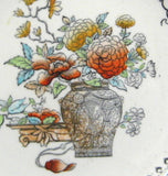 Copeland Plate Luster Transferware 1880s Bouquet Jar Antique Oriental English Ironstone