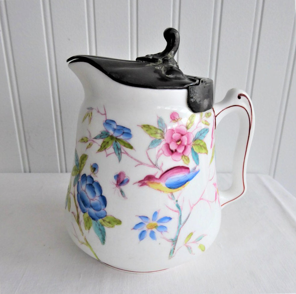 Pitcher Staffordshire England Aesthetic Hot Water Jug Dixon Pewter