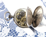 Edwardian Ladies Pocket Watch Chatelaine Enamel 800 Swiss Not Running TLC