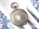 Edwardian Ladies Pocket Watch Chatelaine Enamel 800 Swiss Not Running TLC