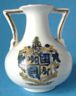 Crested China Antique Vase Bournemouth Crest Victorian 1890-1910 Coastal Souvenir