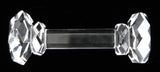 Victorian Era Crystal Kniferest English Faceted Dumbell Column Fancy 1890s