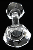 Victorian Era Crystal Kniferest English Faceted Dumbell Column Fancy 1890s
