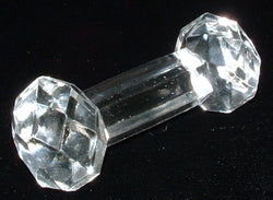 English Antique Kniferest Faceted Glass Barbell Large Carving 1890s Victorian Dining