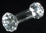 English Antique Kniferest Faceted Glass Barbell Large Carving 1890s Victorian Dining