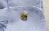 Edwardian Cufflinks Sterling Silver 10k Gold Floral Engraved 1900 Hinged Cuff Links 10kt