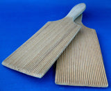 Edwardian Butter Paddles Pair English Corrugated Hands Maple Kitchen Tools 1900 Gadgets