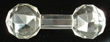 Crystal Barbell Kniferest Edwardian Carving Rest Large Faceted Barbell 1980s