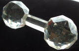 Crystal Barbell Kniferest Edwardian Carving Rest Large Faceted Barbell 1980s