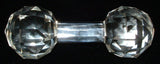 Crystal Barbell Kniferest Edwardian Carving Rest Large Faceted Barbell 1980s