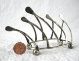 Edwardian Wishbone Toast Rack Toast Points For Pate Ball Feet England