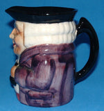 Edwardian Toby Jug Figural Shorter England Large Purple Character Jug 1900-1920