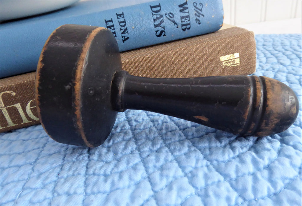 Darning Mushroom With Sock Ring Black Wood Darner Treen England 1900 S –  Time Was Antiques