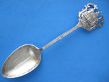 Fancy Birmingham England Souvenir Spoon Sterling Silver 1905 Large
