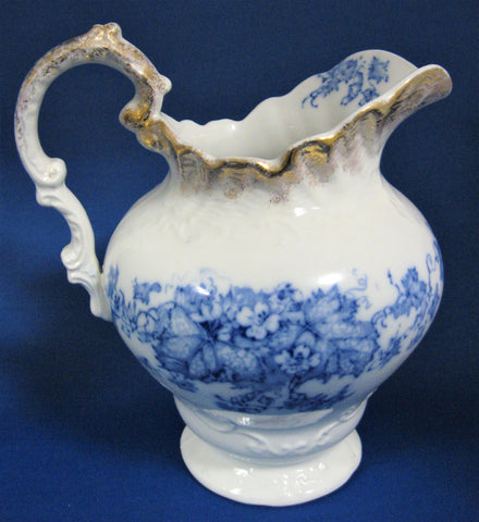 Edwardian Iona Blue Transferware Pitcher Jug Ewer Blue And White E Wedgwood