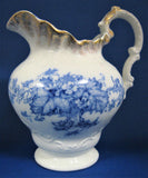 Edwardian Iona Blue Transferware Pitcher Jug Ewer Blue And White E Wedgwood