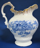 Edwardian Iona Blue Transferware Pitcher Jug Ewer Blue And White E Wedgwood