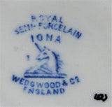 Edwardian Iona Blue Transferware Pitcher Jug Ewer Blue And White E Wedgwood