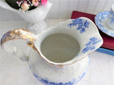 Edwardian Iona Blue Transferware Pitcher Jug Ewer Blue And White E Wedgwood