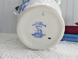 Edwardian Iona Blue Transferware Pitcher Jug Ewer Blue And White E Wedgwood