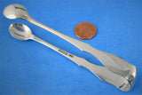 Classic English Sugar Tongs Antique Sterling Silver 1910 Sheffield Edwardian Initial M or W
