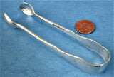 Classic English Sugar Tongs Antique Sterling Silver 1910 Sheffield Edwardian Initial M or W