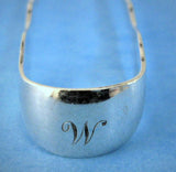 Classic English Sugar Tongs Antique Sterling Silver 1910 Sheffield Edwardian Initial M or W