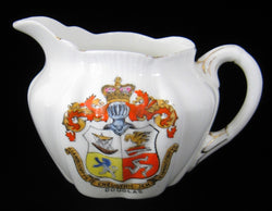 Shelley Crested China Dainty Creamer Souvenir Douglas Isle Of Man 1912-1925