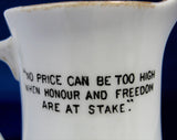 WWI European War Jug No Price Can Be Too High Pitcher Creamer Royal Albert
