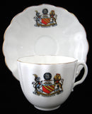 Crested China Cup And Saucer Manchester Birks Rawlins 1920s Souvenir Teacup