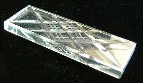 Faceted Crystal Flat Bar Kniferest Beveled Art Deco 1920s