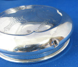 Silver Plate Vanity Jar Dresser 1920s Hand Engraved Basket With Flowers