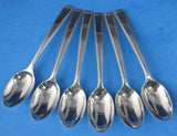 Sterling Silver Coffee Spoons Art Deco England Set Of 6 Hallmarked 1938 Sheffield