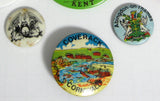 Pinback Buttons Collection Lot of 7 Lapel Badges England 1930-1950