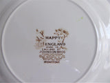 Happy England Luncheon Plate Brown Transferware Johnson Brothers 1940s