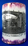 Purple Luster Tankard Iron Bridge Engraving Grays 1930s Sunderland Luster