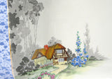 Shelley Cottage 2 Serving Bowl Art Deco Queen Anne Thatched Cottage 8.25 Inch