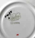 Shelley England Queen Anne Cup Saucer Plate Art Deco Daisy Red Enamel