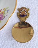 Torquay Tea Caddy Spoon 1930s Devon Brass Tea Scoop Enamel Shield Finial