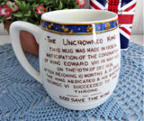 Mug King Edward VIII Coronation Uncrowned Abdicated 1937 Hammersley Bone China