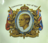 King Edward VIII Coronation Dish 1937 Meakin Pale Yellow Ruffled Abdicated