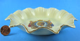King Edward VIII Coronation Dish 1937 Meakin Pale Yellow Ruffled Abdicated