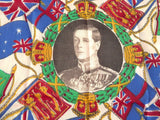 King Edward VIII 1937 Coronation Handkerchief Souvenir Royal Memorabilia Original Tag