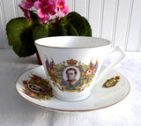 King Edward VIII Abdicated 1937 Cup and Saucer Trio Art Deco Royal Memorabilia