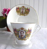 King Edward VIII Abdicated 1937 Cup and Saucer Trio Art Deco Royal Memorabilia