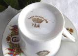 King Edward VIII Abdicated 1937 Cup and Saucer Trio Art Deco Royal Memorabilia